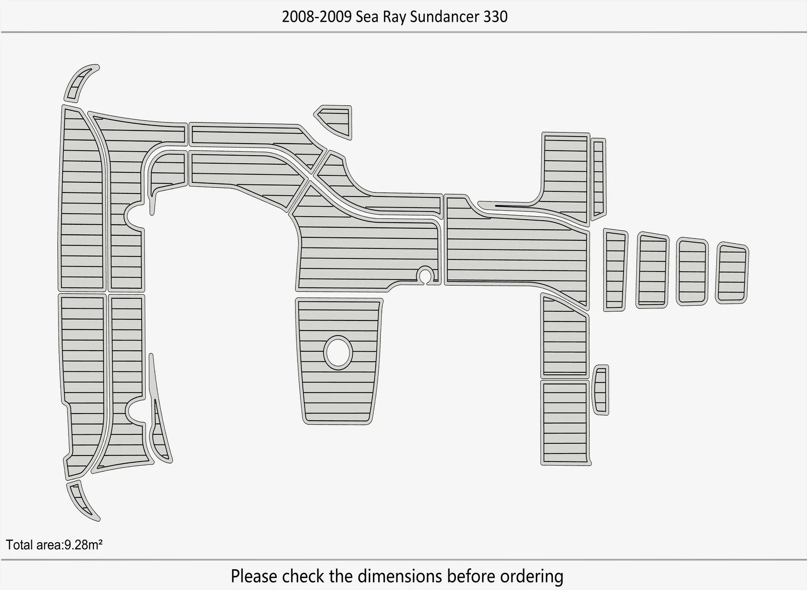 EVA Foam Pads Flooring Mat for Sea Ray Sundancer 330 (2008)