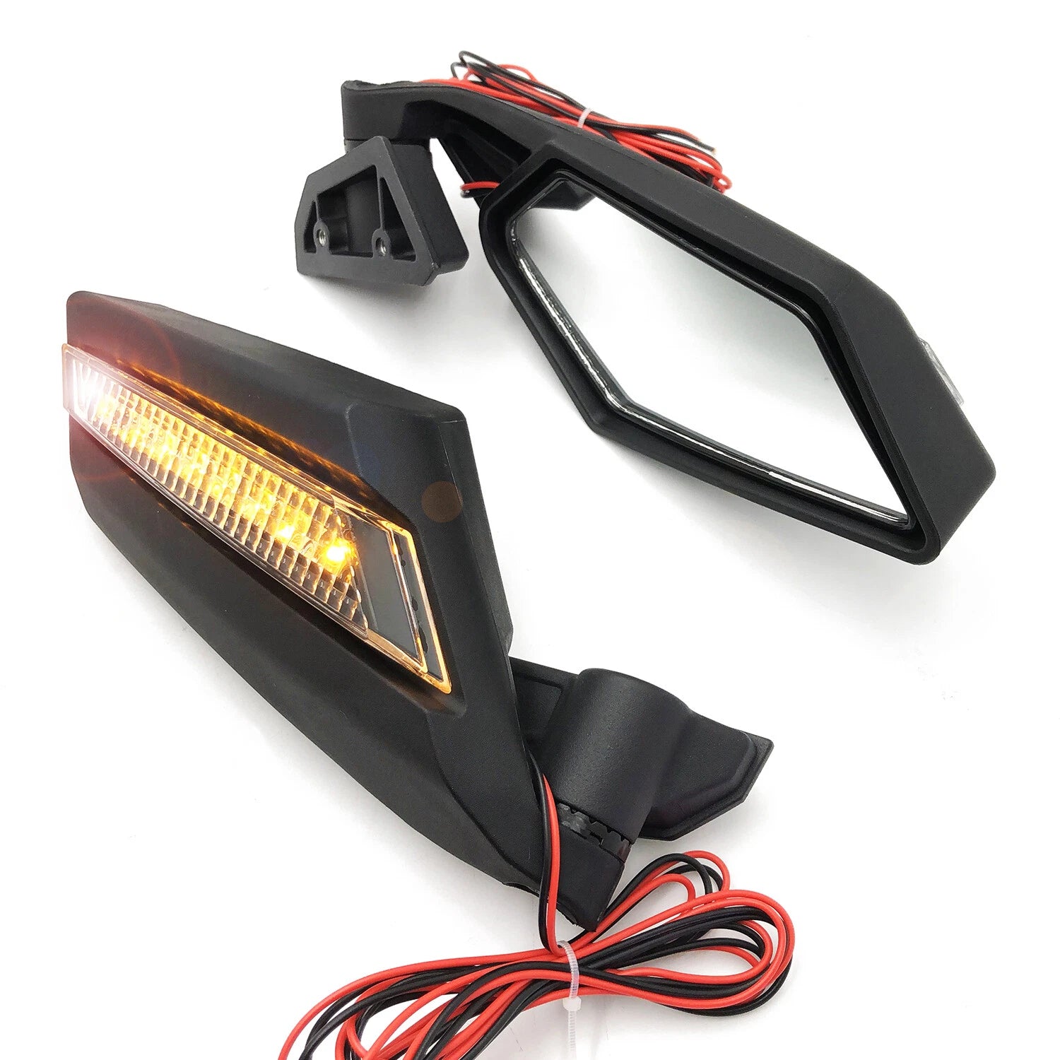 Racing Side Mirrors with LED Light for Can-Am Maverick X3 & Max (2017–2019)