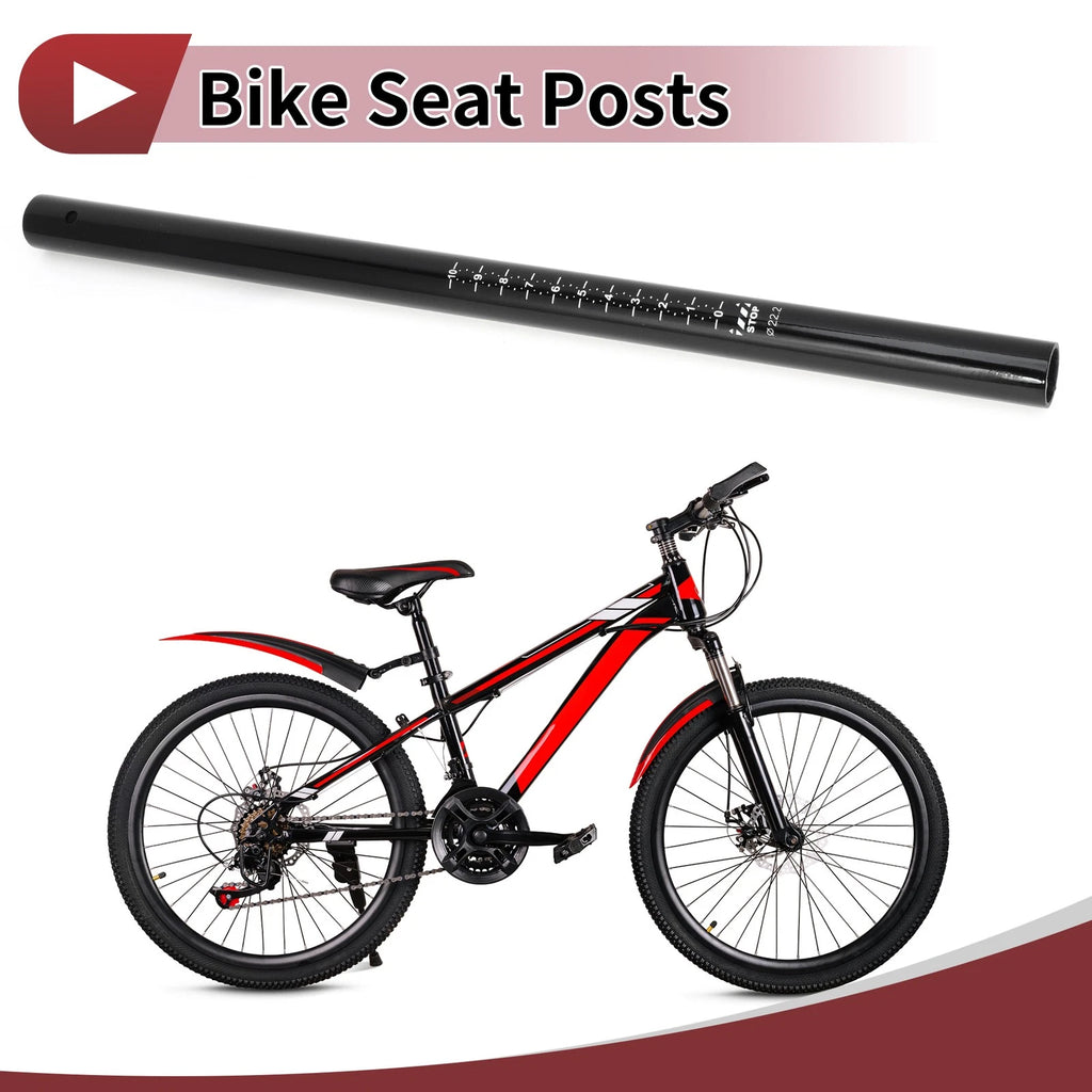 Bike Seat Posts 22.2x400mm Durable Replacement for Universal Fit (2000–2024)