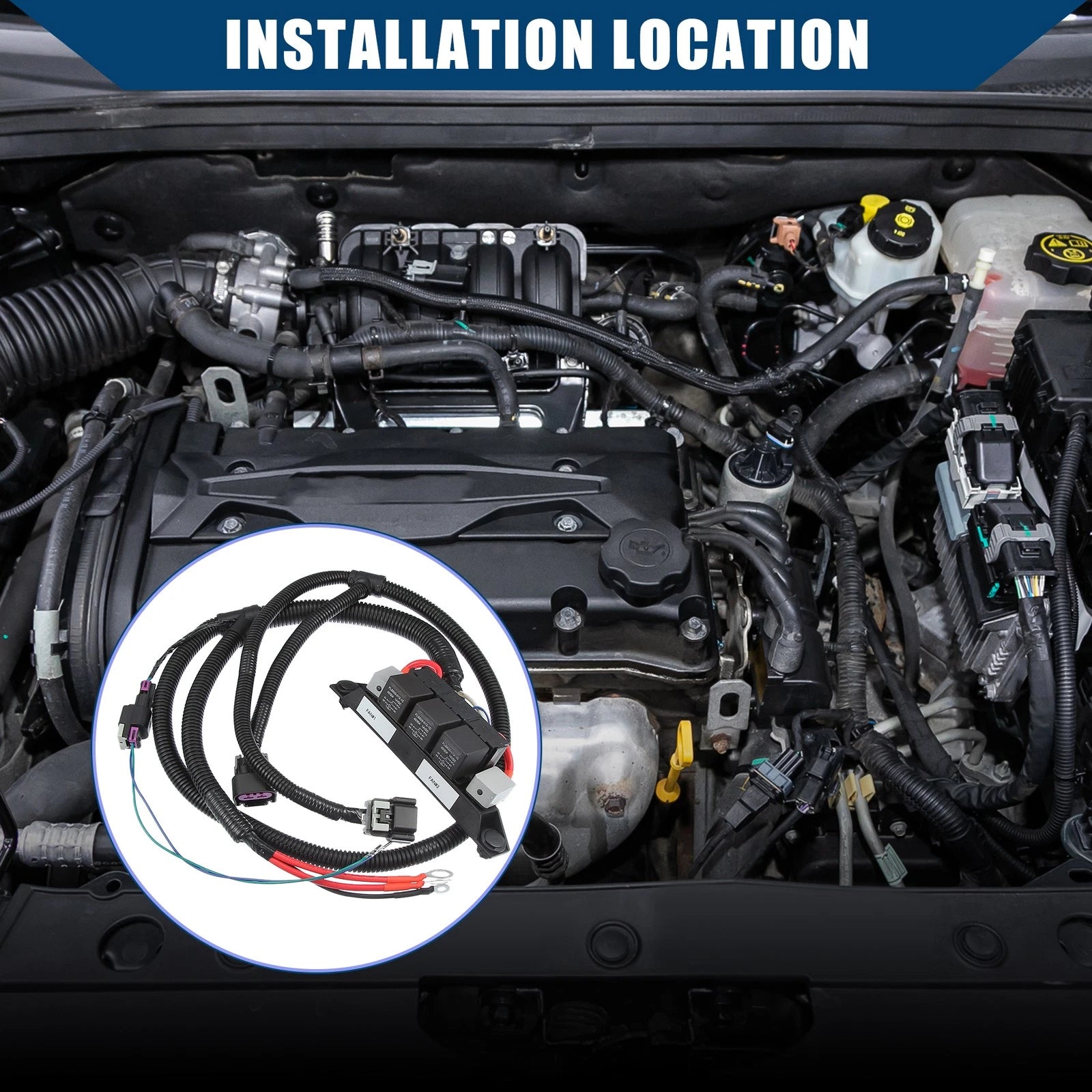 Electric Fan Wire Harness Replacement for Chevy Silverado Suburban Tahoe (1999–2006)