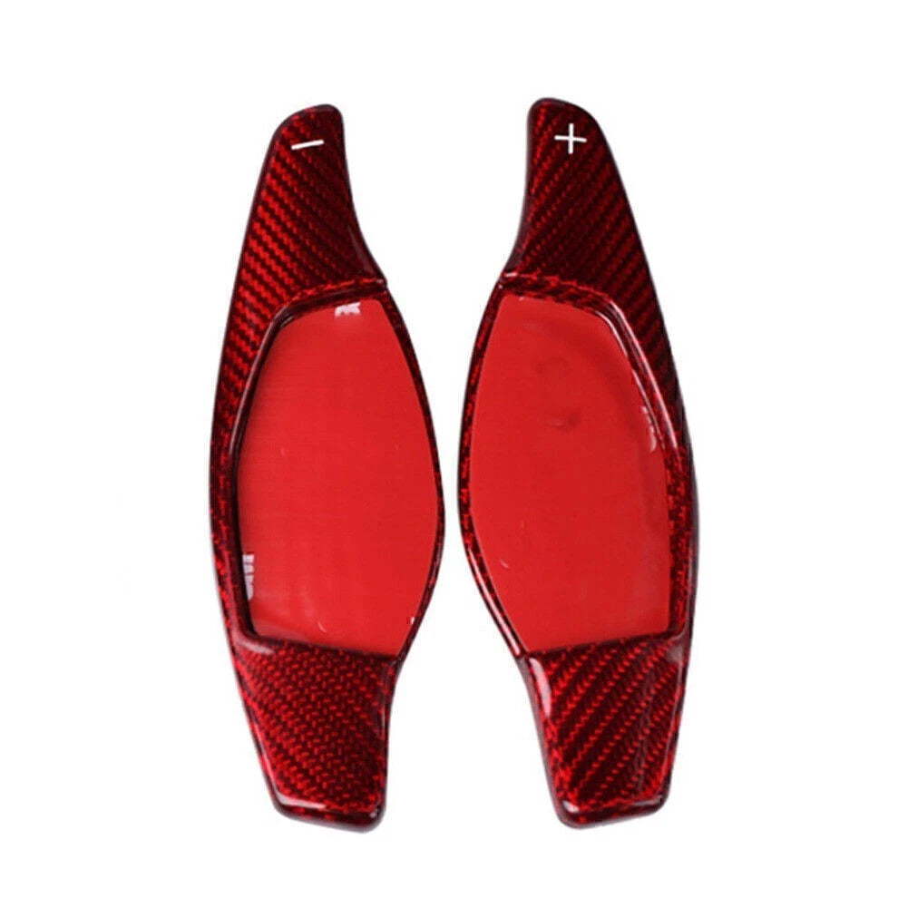 Red Carbon Steering Wheel Shift Paddle Add-On for Audi R8 RS3/4 RS5 TT RS