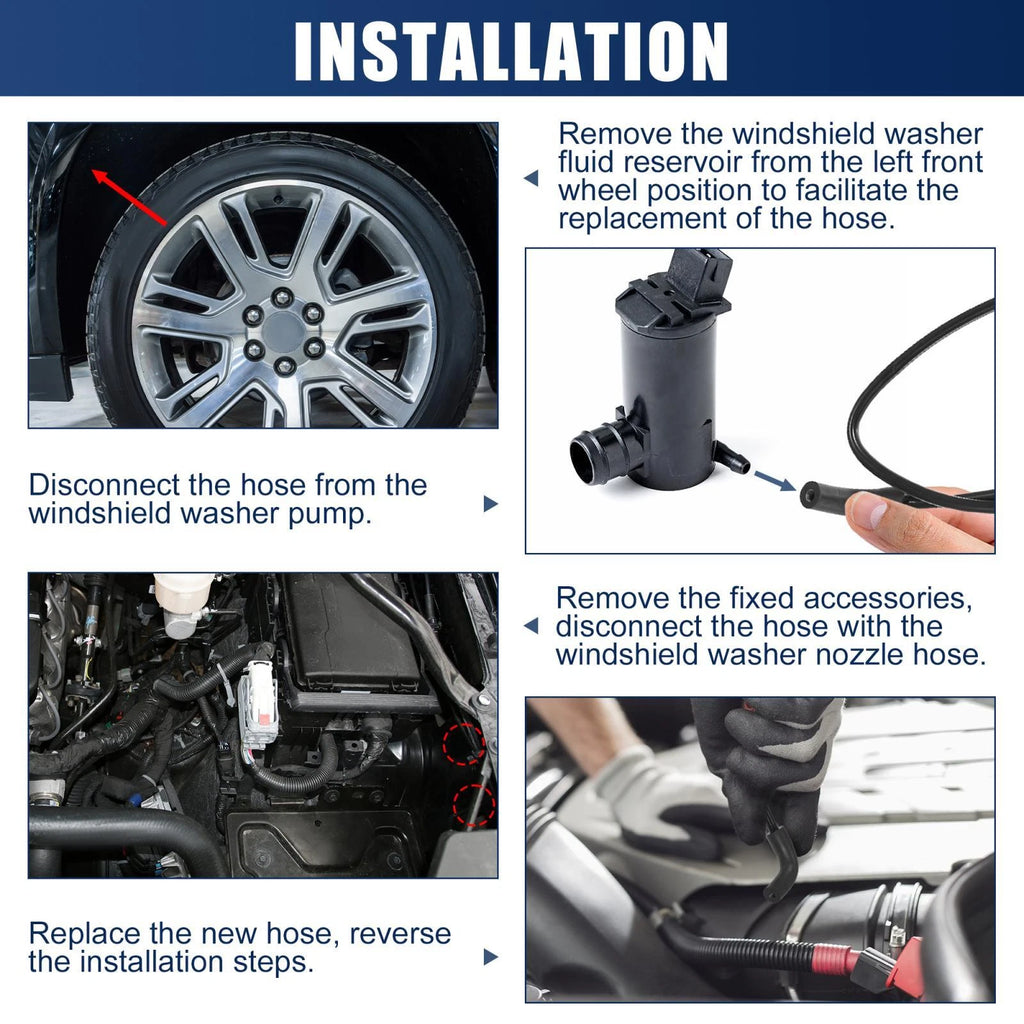 Windshield Washer Pump Hose for Chevrolet Cadillac