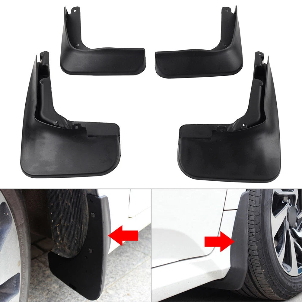 Mud Flaps for Ford Fusion (2013–2019) - Front & Rear, Black