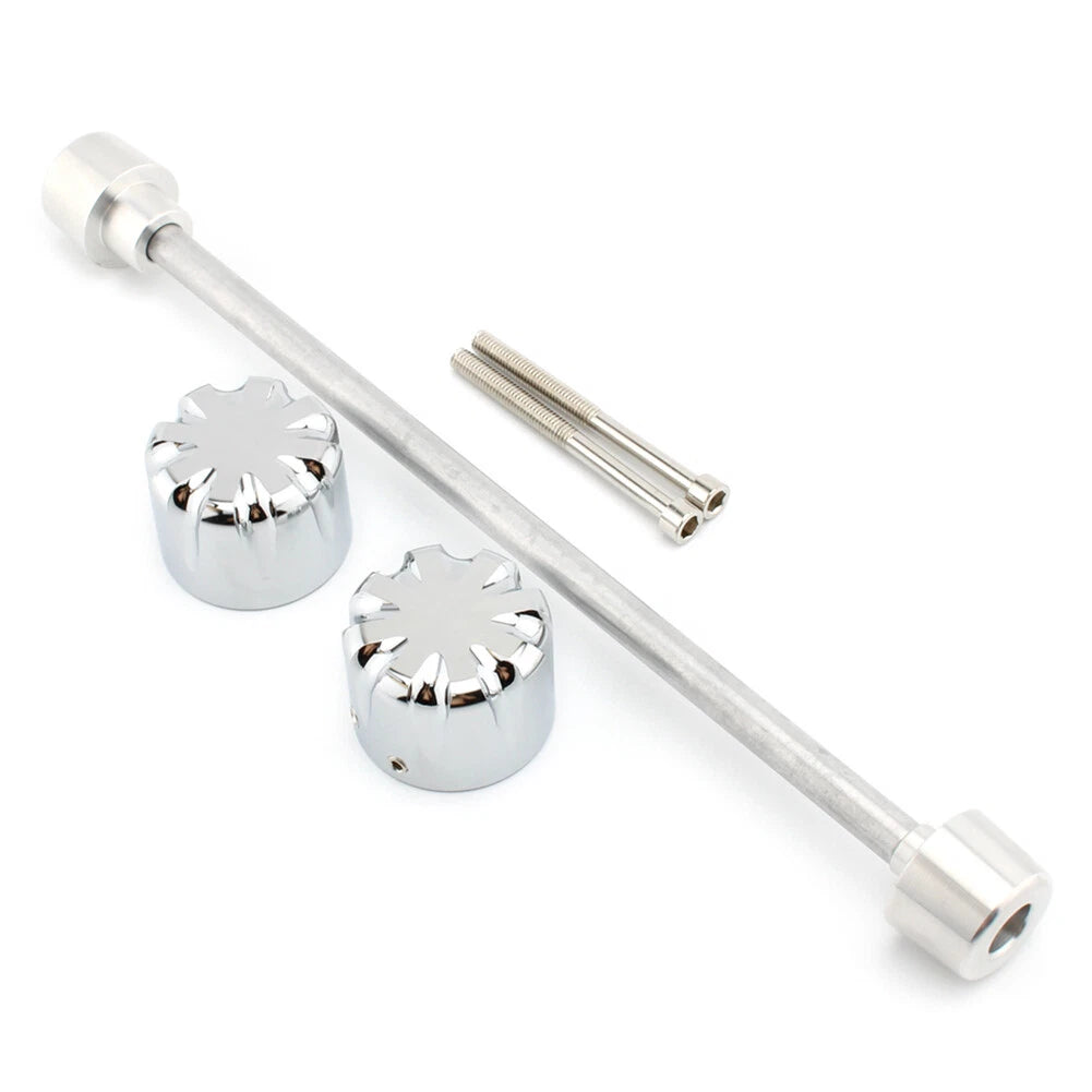 Front Axle Nut Covers Caps Installation Kit for Harley