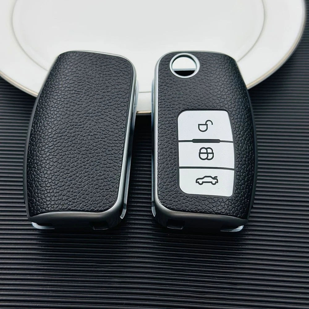 Silver Texture Key case for Ford Focus 2 C-MAX Remote Key Vehicle Accessories