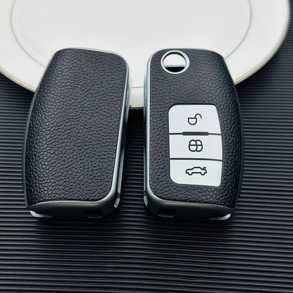 Silver Texture Key case for Ford Focus 2 C-MAX Remote Key Vehicle Accessories