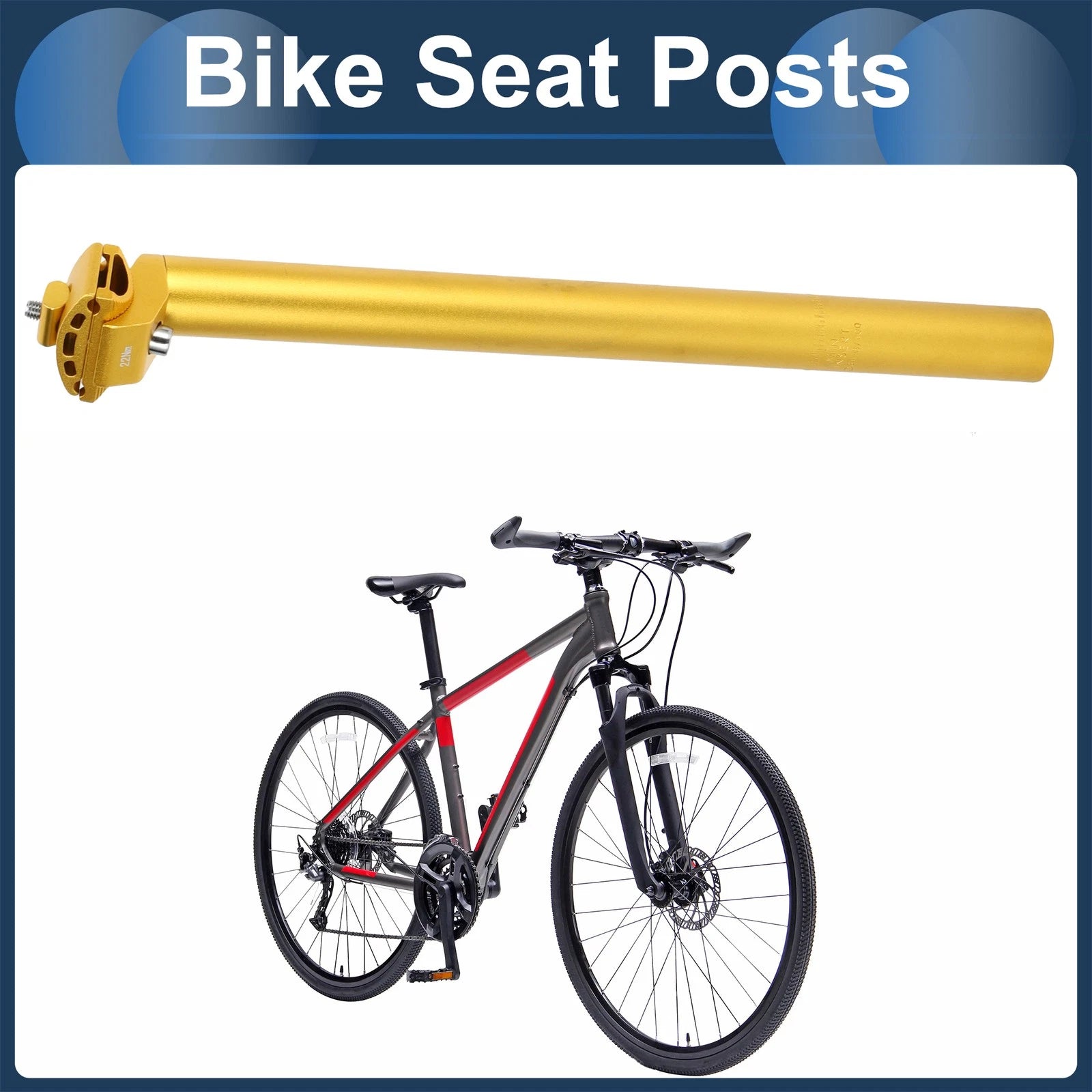 Seat Post 31.6x400mm Adjustable Angle for Bike Mountain Road (2000–2026)