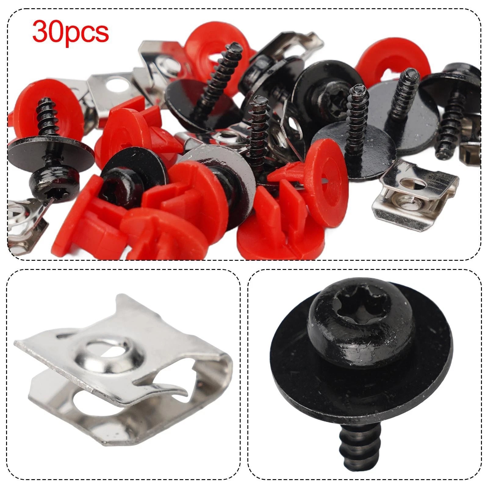 10pcs Engine Undertray Cover Screw Bolt Nut Clamp Kit for Ford