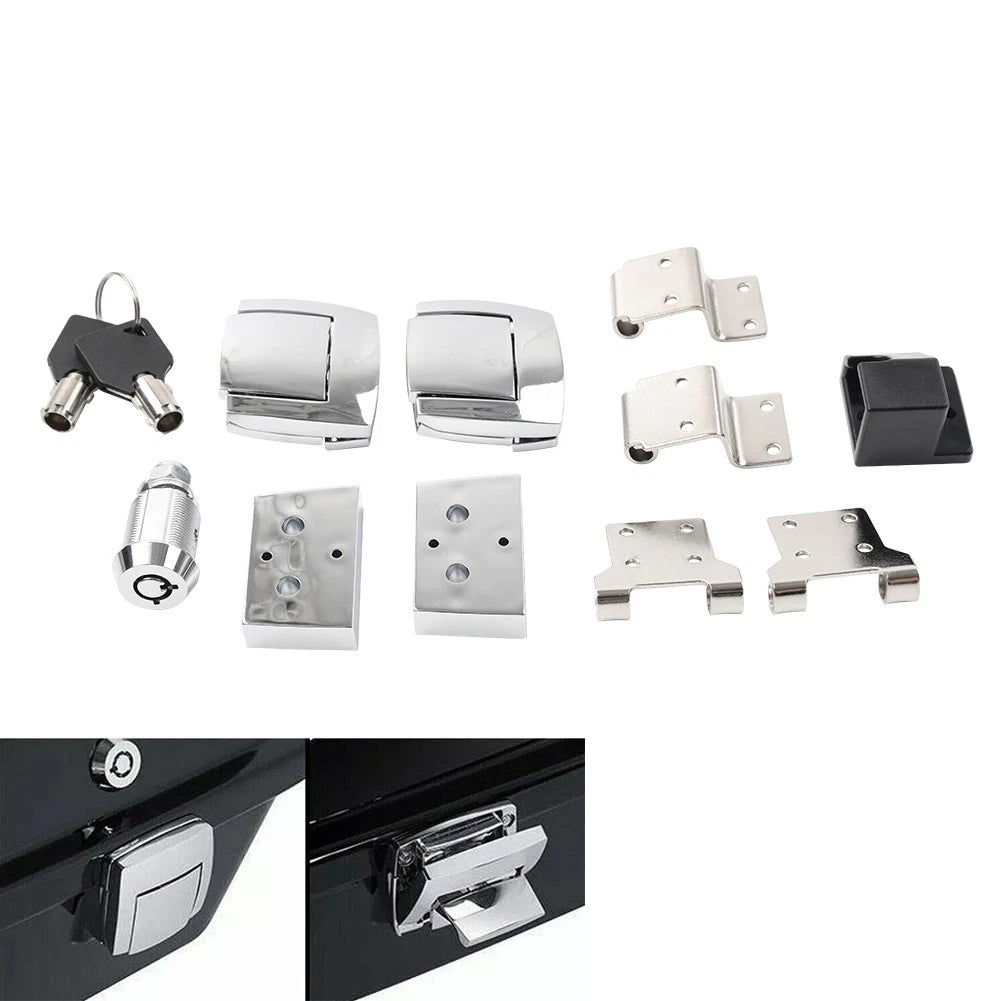 Tour Trunk Latches Hinges Lock for Harley Touring Electra Glide (1988–2013)