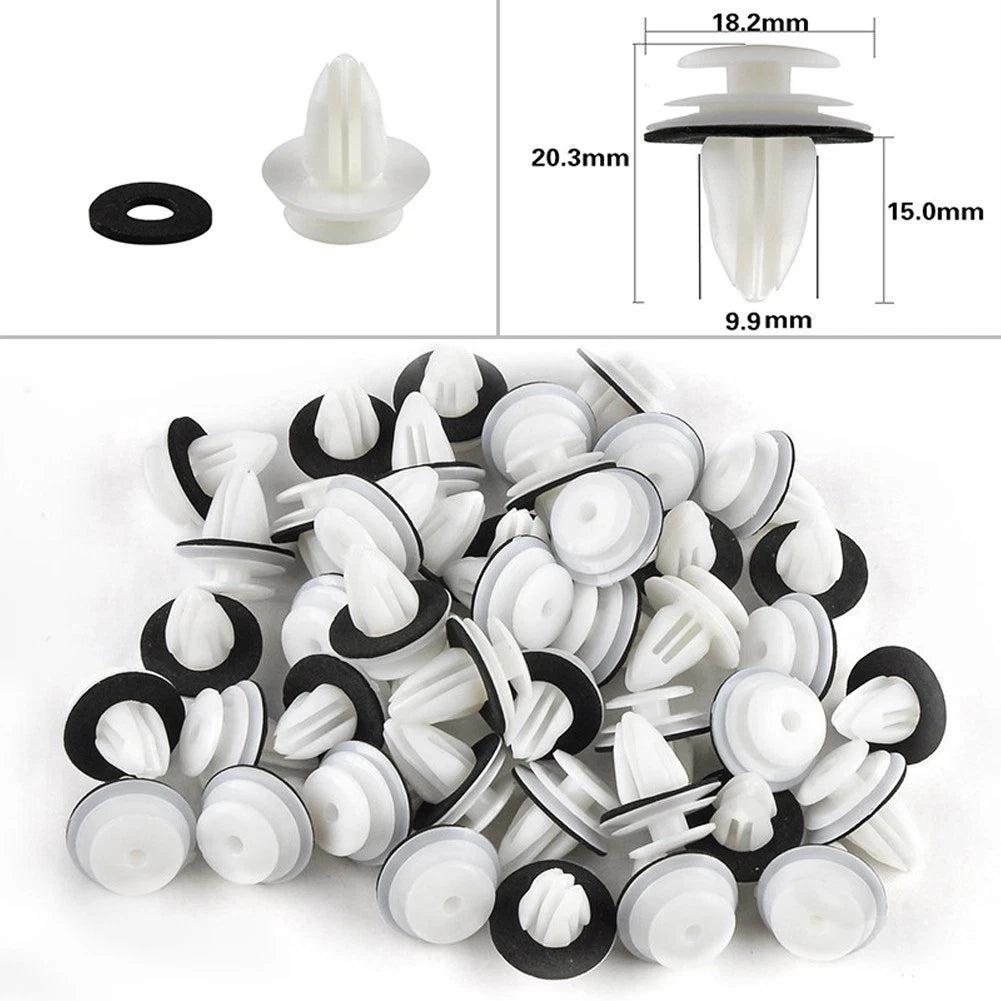 100 Pcs Push Pin Rivet Fasteners for Auto Trim Panel Clips