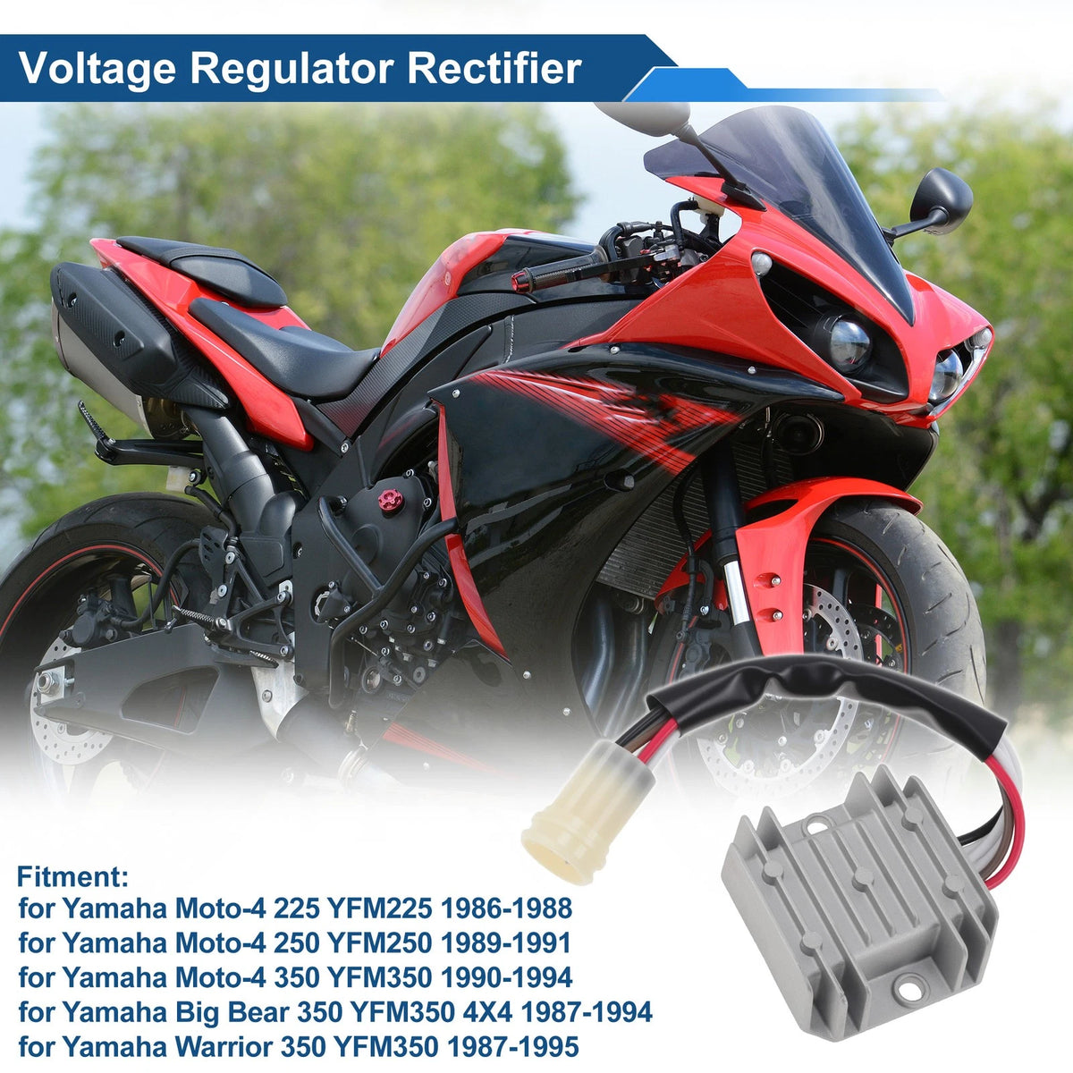 Voltage Regulator Rectifier 59V81960A000 for Yamaha Moto-4 225 (1986–1988)