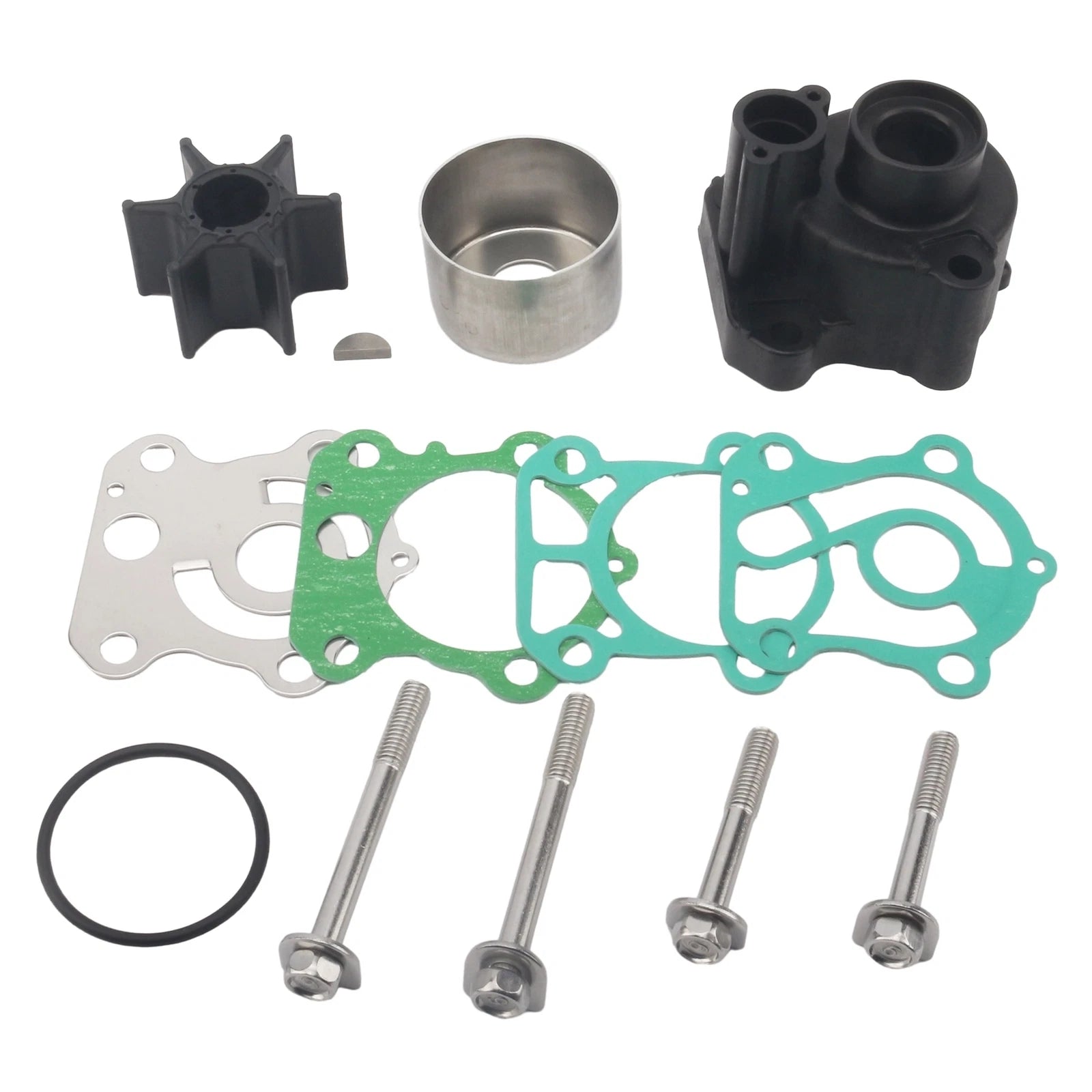 Water Pump Impeller Repair Kit for Yamaha Outboard (18-3409, 18-3451, 12275)