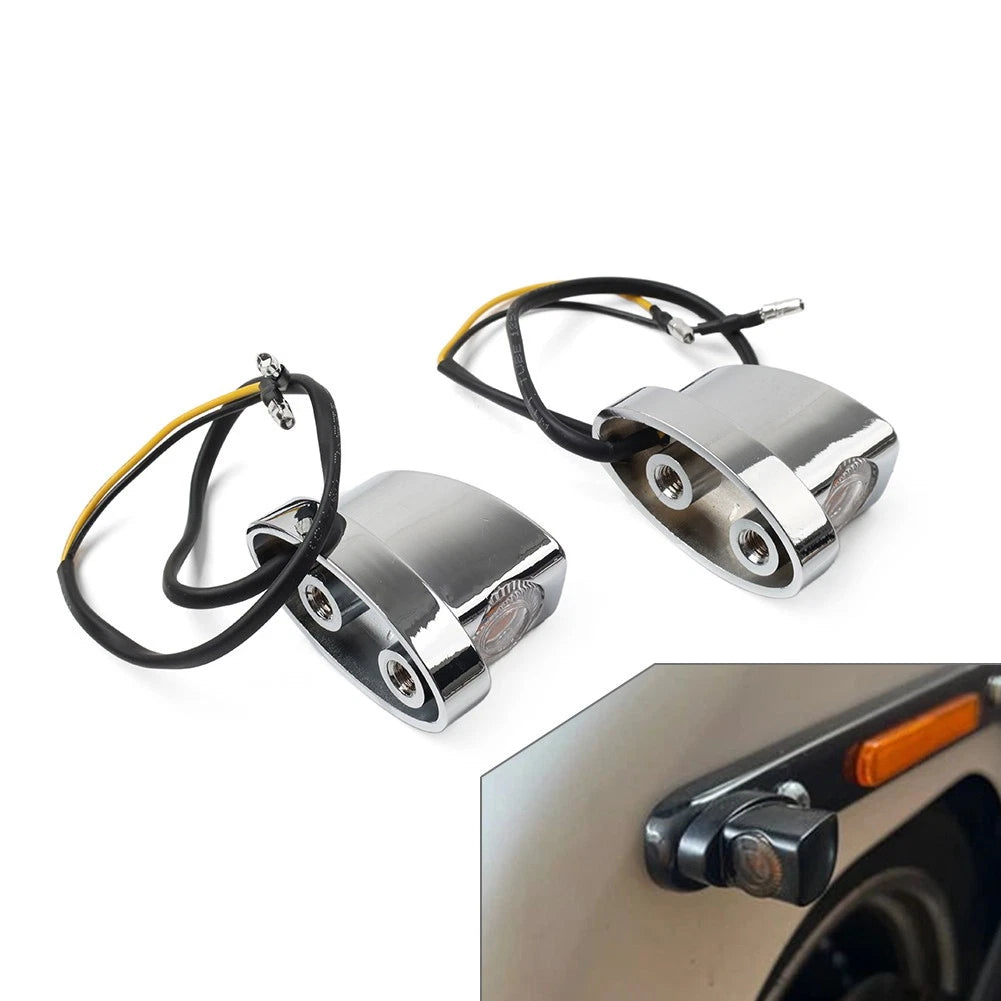 Rear Turn Signal Blinker Light Amber for Sportster (Chrome)