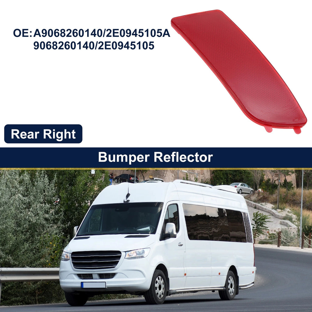 Rear Right Bumper Reflector Replacement for Mercedes-Benz Sprinter W906 (2006–2024) Red