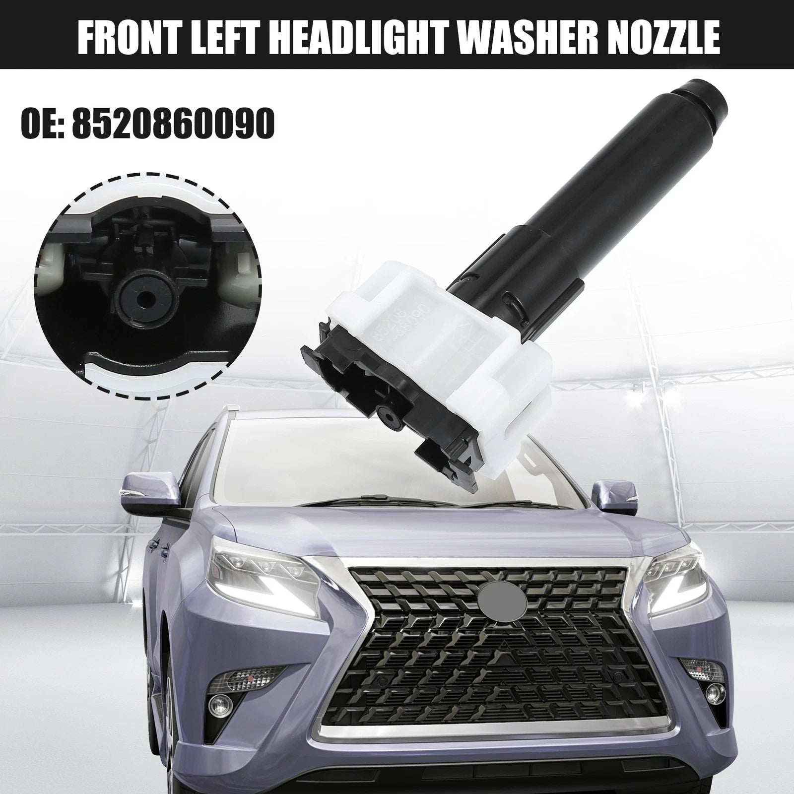Front Left Headlight Washer Nozzle Replacement for Lexus GX460 (2014–2017)