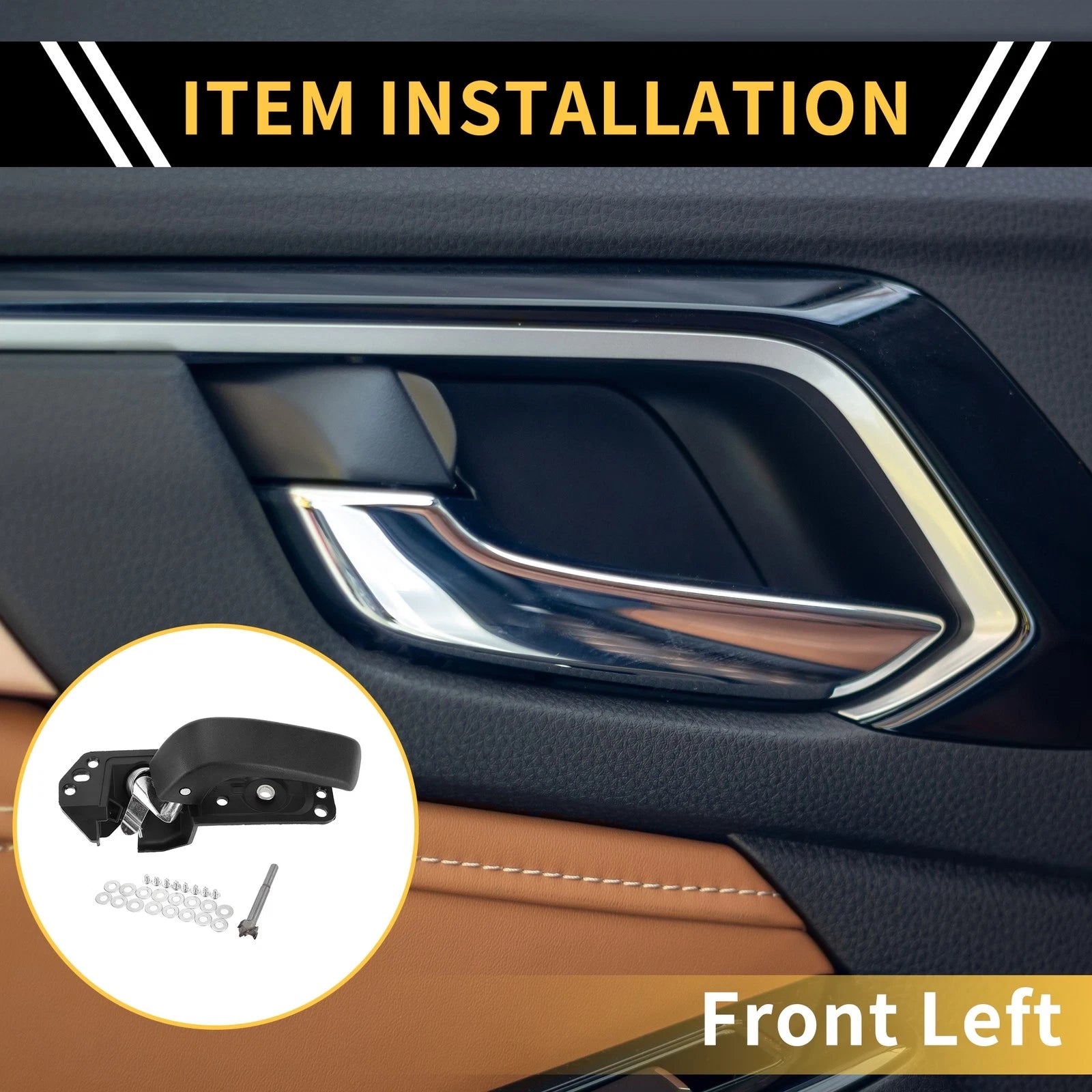 Front Left Interior Door Handle Replacement for Chevrolet Silverado 2500 HD (2020–2024)