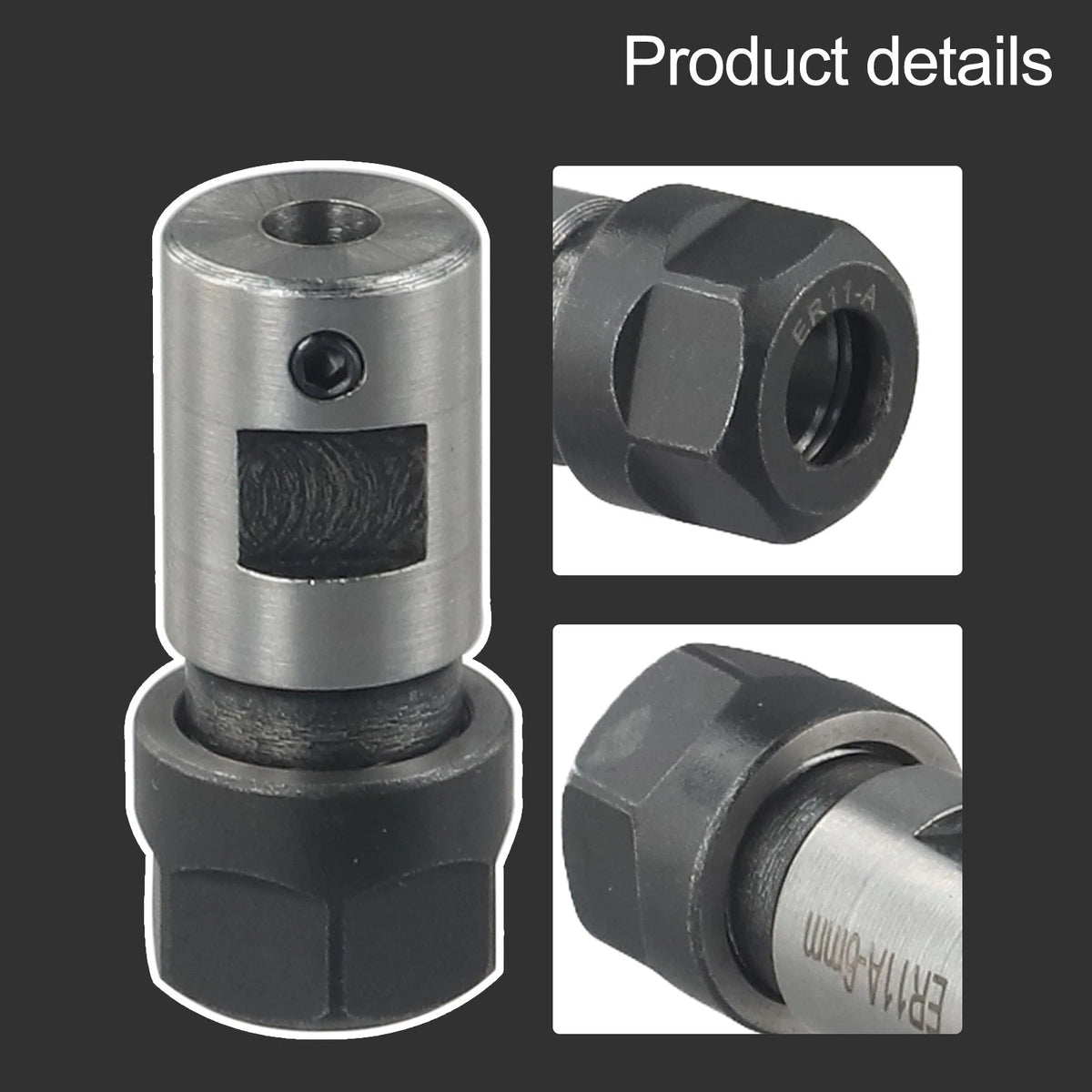 Motor Shaft Chuck Toolholder for Straight-Rod 5-16mm ER16A