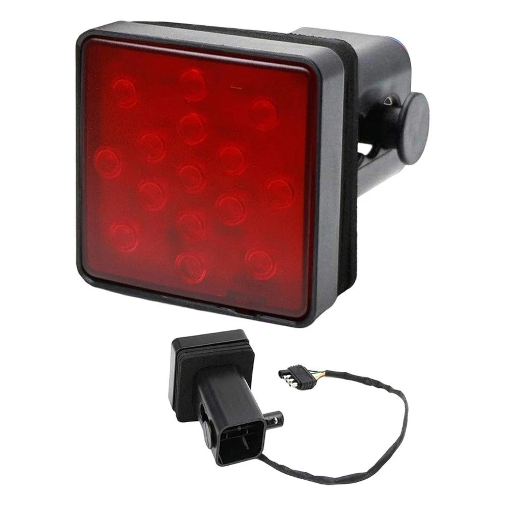 15 LED Trailer Hitch Brake Light for Universal Fit (24 Inch Cable, ABS Housing)