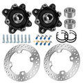 Set of 2 Front Wheel Hub Disc Rotors Bearings for Polaris Ranger 900 800 500 Diesel
