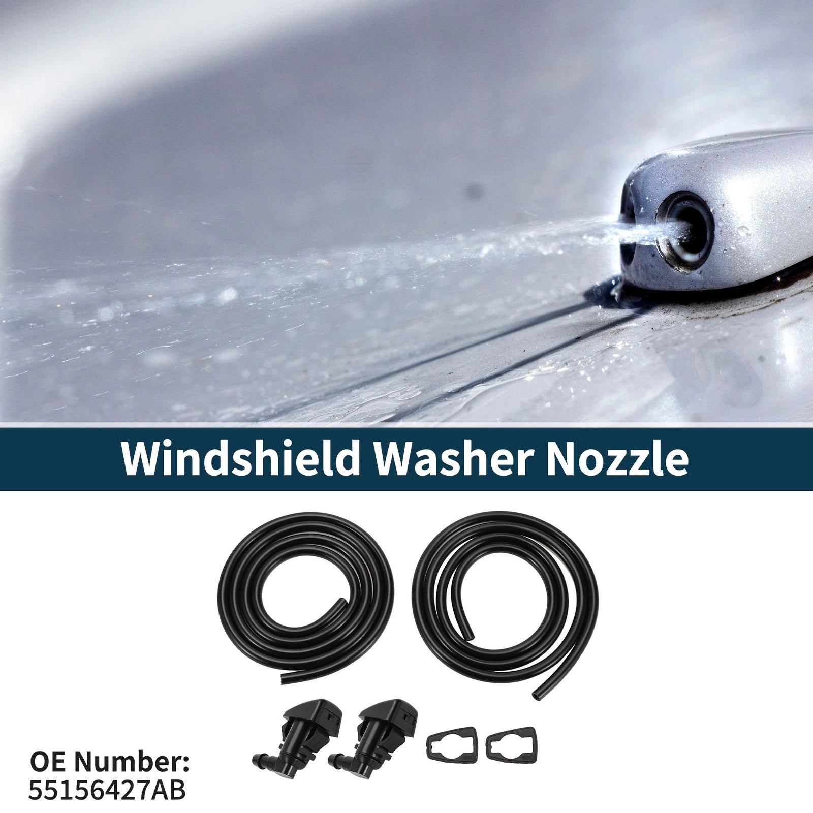 Windshield Washer Nozzle With Gasket Replacement for Toyota Corolla (2003–2008)