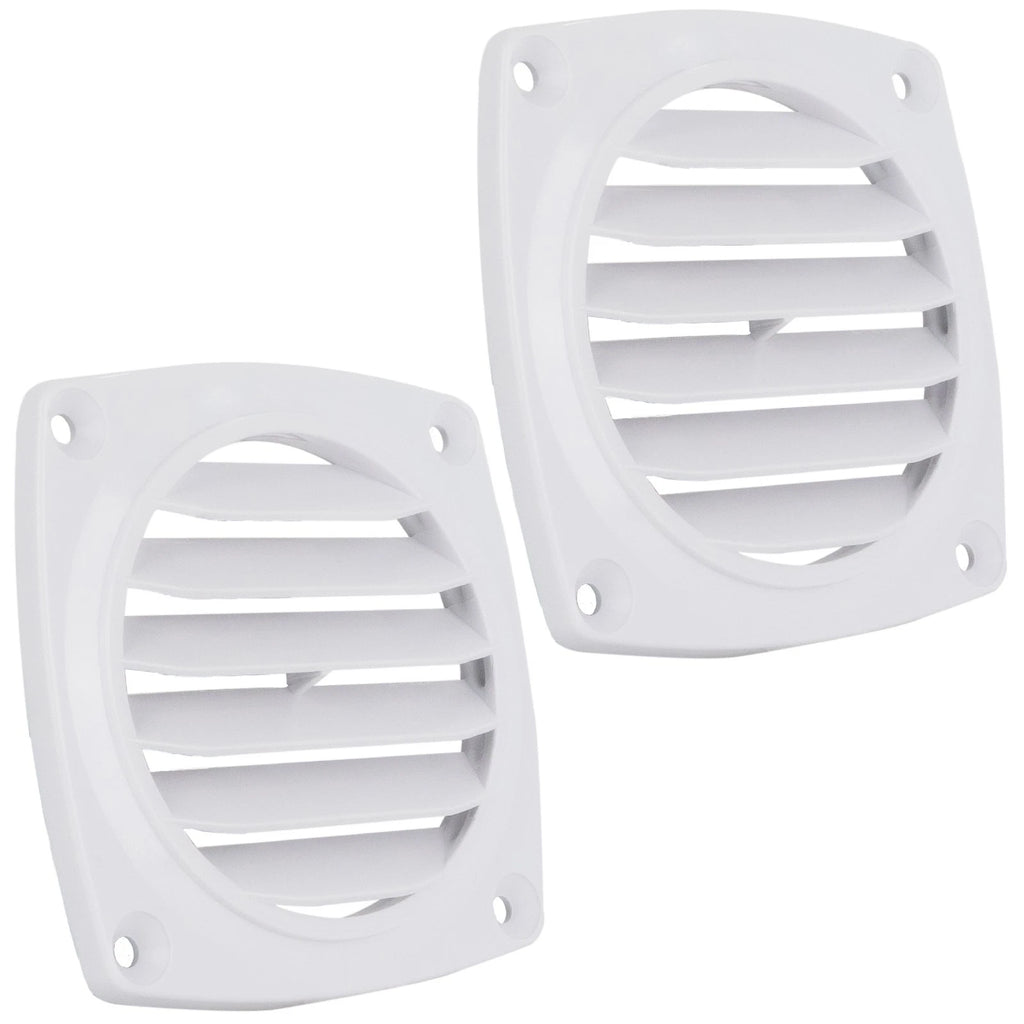 2X 3-Inch Louvered Flush Hose Ventilators for Universal Applications