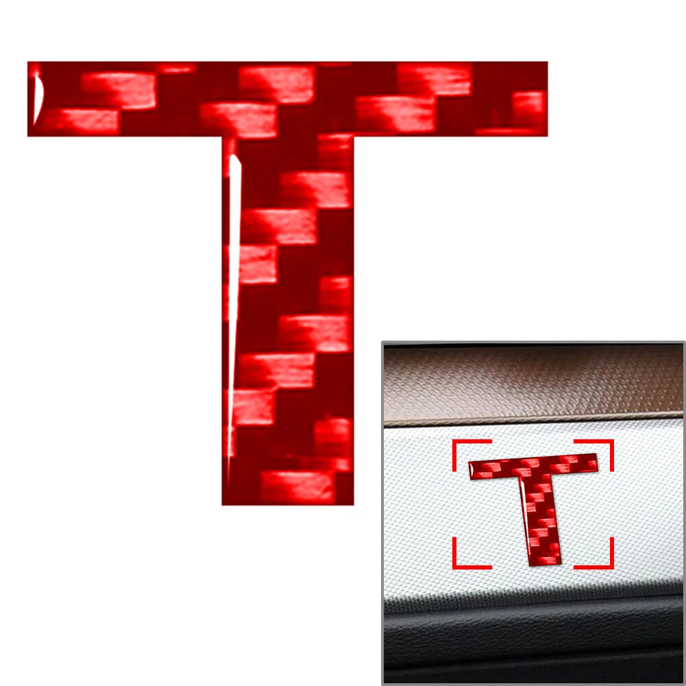 Car Badge Emblem Alphabet Letter Decals Stickers for (T gz Red)