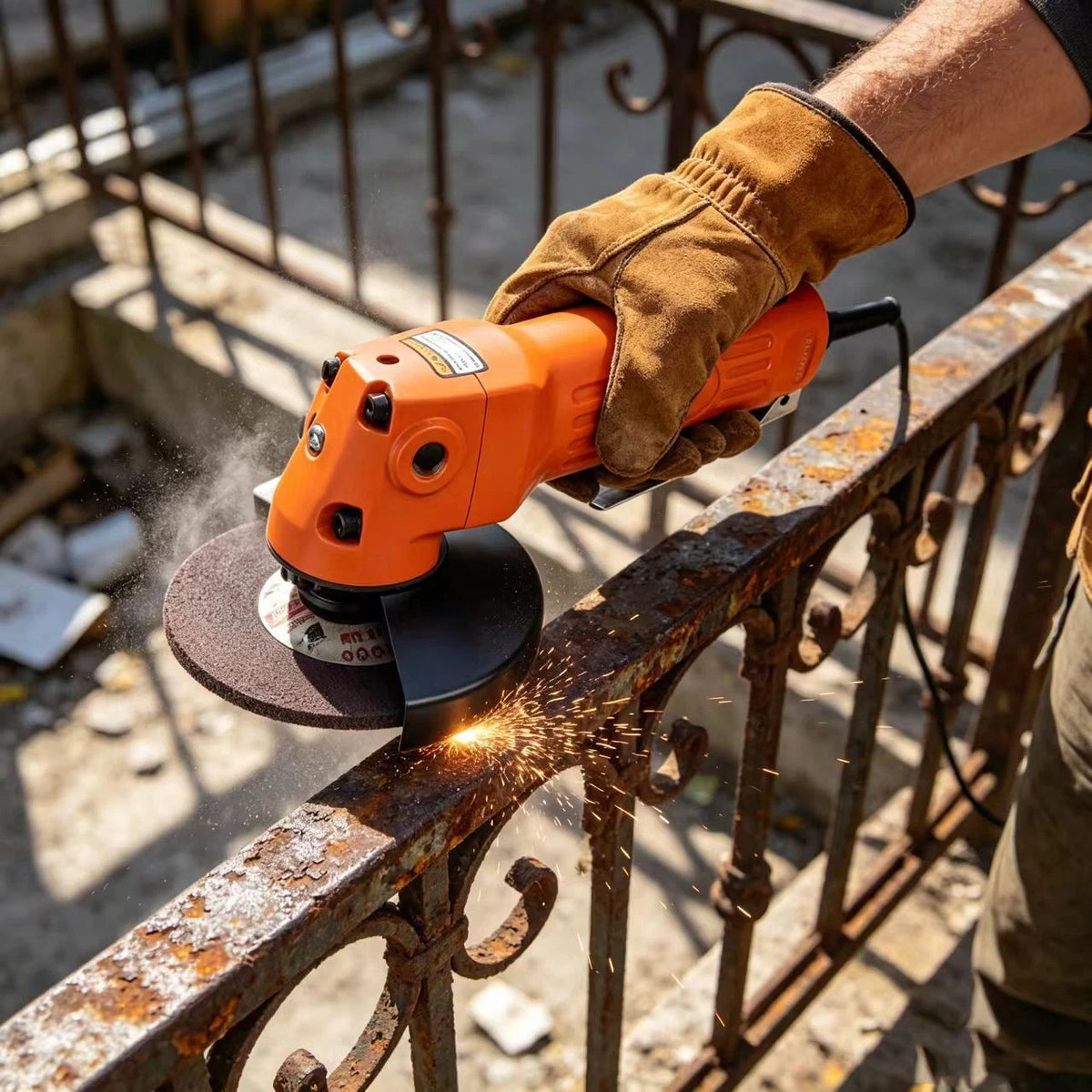 Pneumatic Angle Grinder 4 Inch for Construction (No Part Numbers)