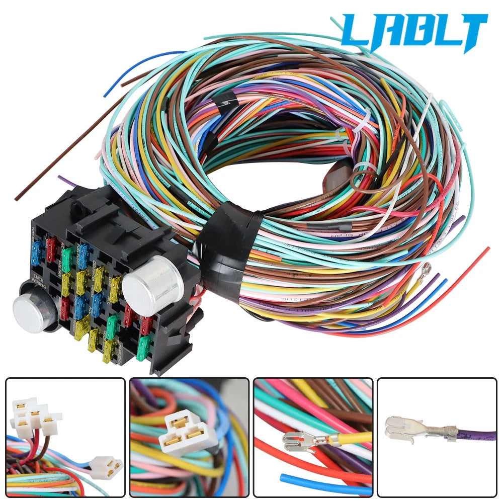 21 Circuit Wiring Harness for Chevy Ford Hotrod (Universal)