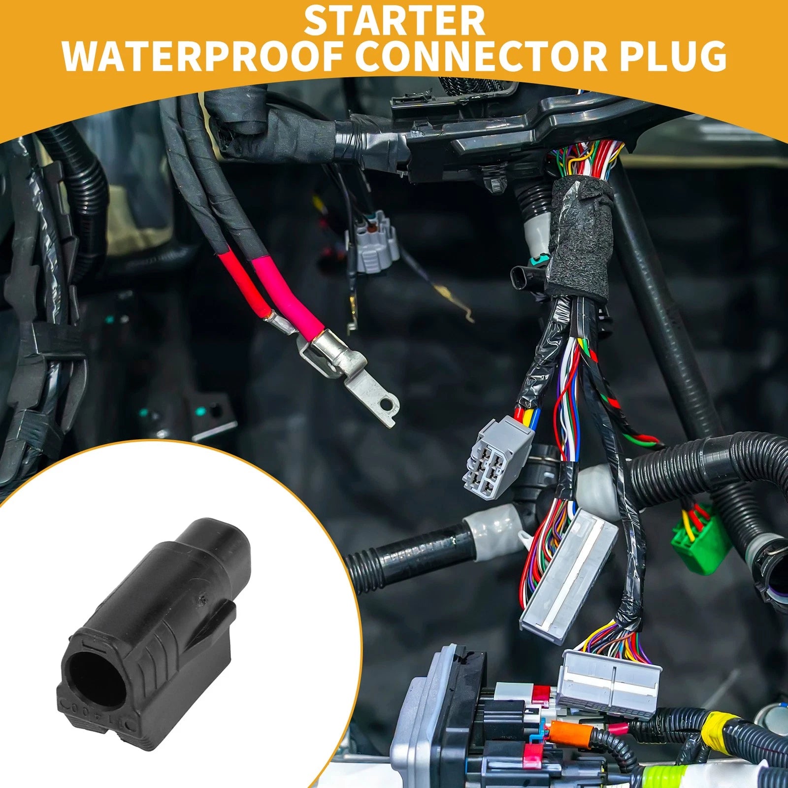 Starter Connector Plug Waterproof 1 Pin Replacement for Toyota Corolla (2002–2018)