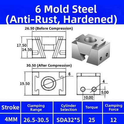 Double Side Mounted Fixture Vise for CNC Batch Production