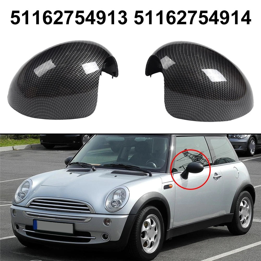 Mirror Cap Set for Mini Cooper R55 R56 R57 R58 R60 R61 (2007–2015) - ABS Carbon Effect