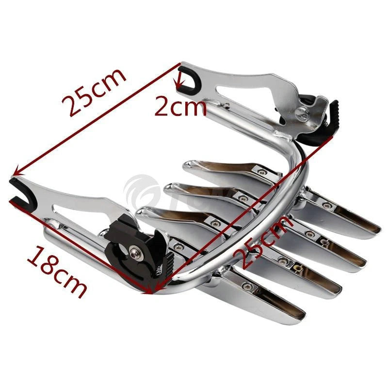 Chrome Stealth Luggage Rack & Docking Hardware for Harley Touring (2009–2013)