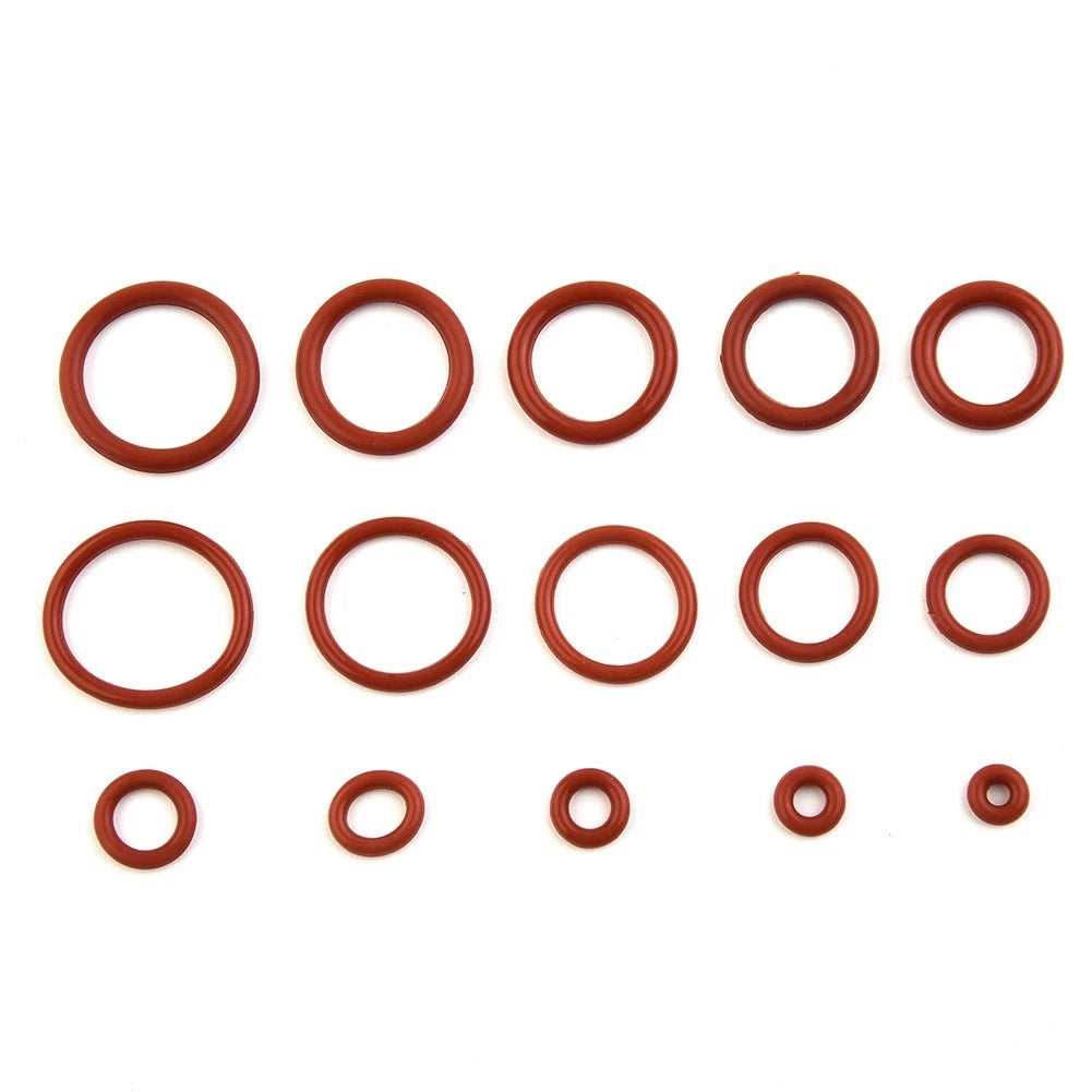 225pcs Gas Compressor O Silicone Rubber Sealing Gasket for