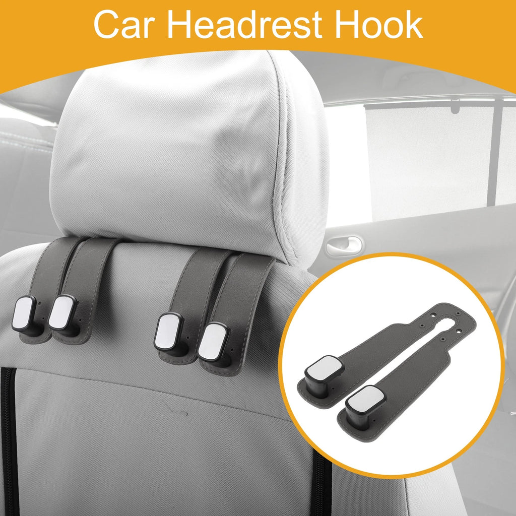 2 Pcs Universal Car Seat Headrest Hook for Hanging Purses (Gray Blue)