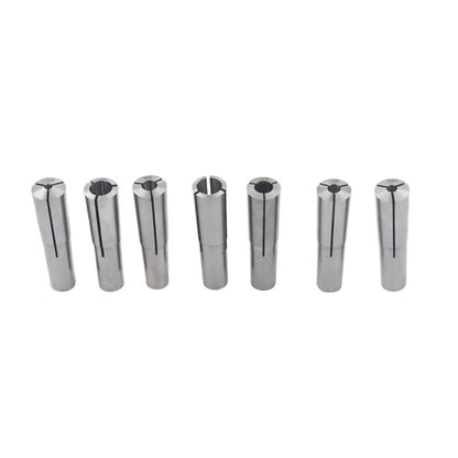 7 Pc Morse Taper Collet Set 2MT MT2 for Round Chuck (1/8 - 1/2)
