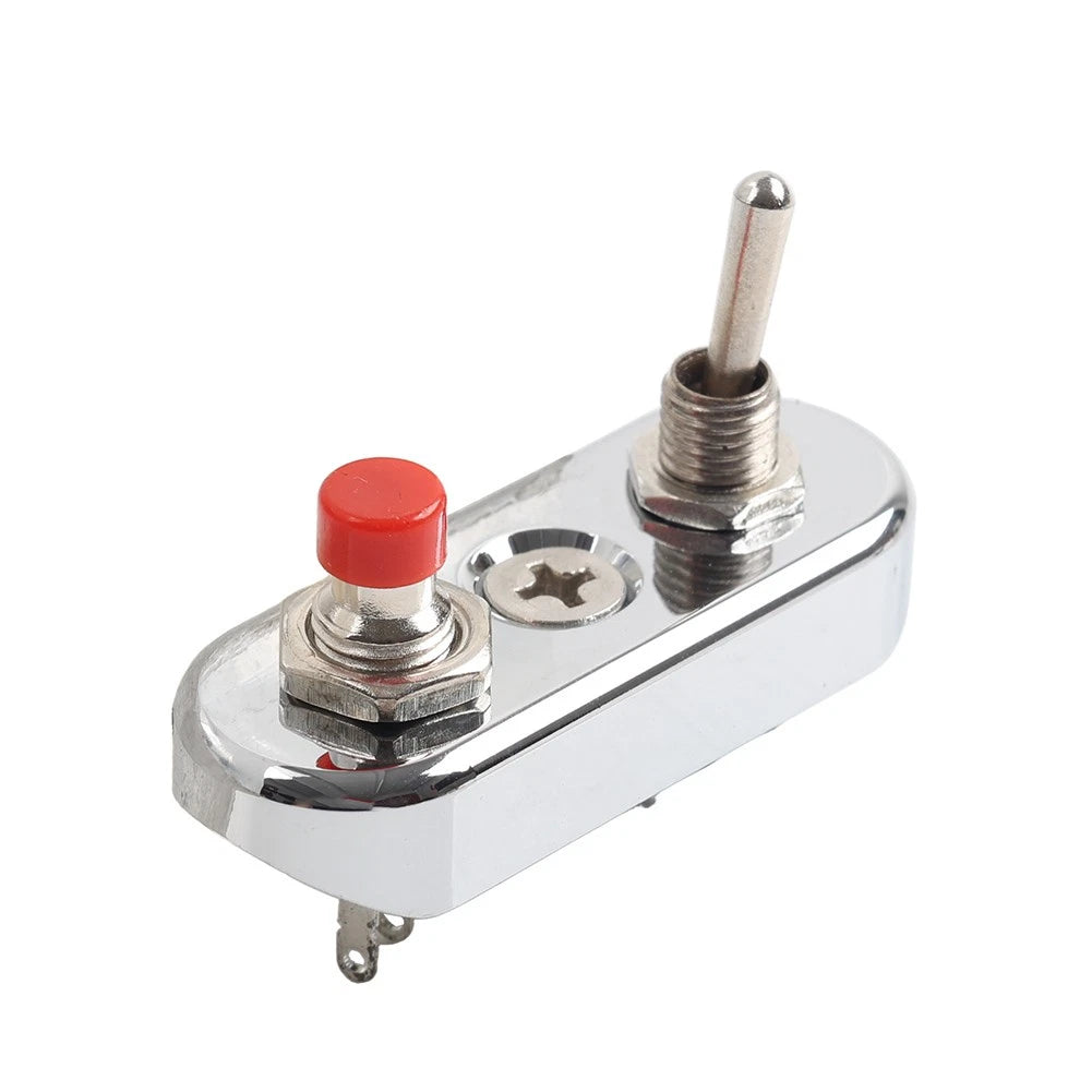 Mini Vintage Motor Toggle Push Button Switch For Harley 7/8" 1" Handlebar