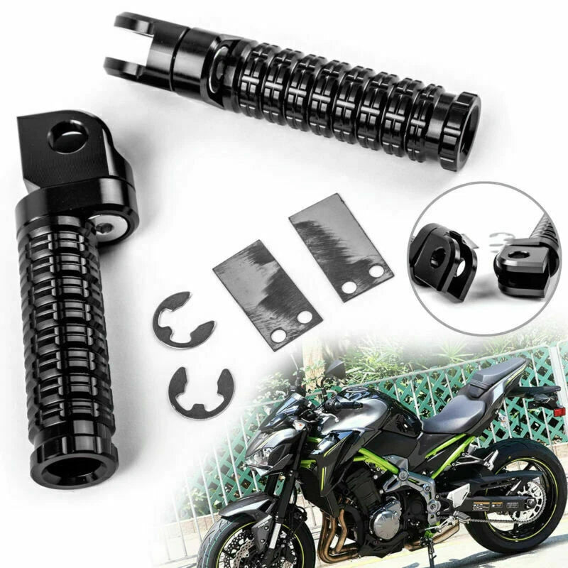 CNC Front Footpegs Footrests for Kawasaki Ninja 250R 300 400R 650 1000 (2008–2023)