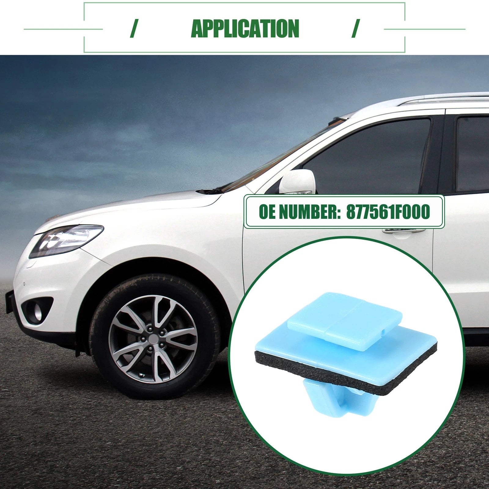 Wheel Opening Retainer Clips for Hyundai Santa Fe (2013–2021) 80 Pc