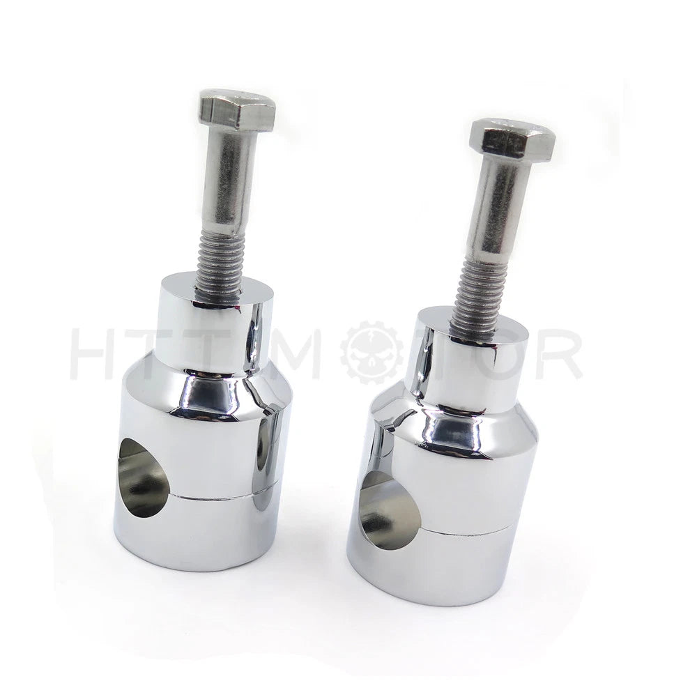 Handlebar Riser Mounting Clamp for Universal Motorcycle (7/8" 22mm) Chrome