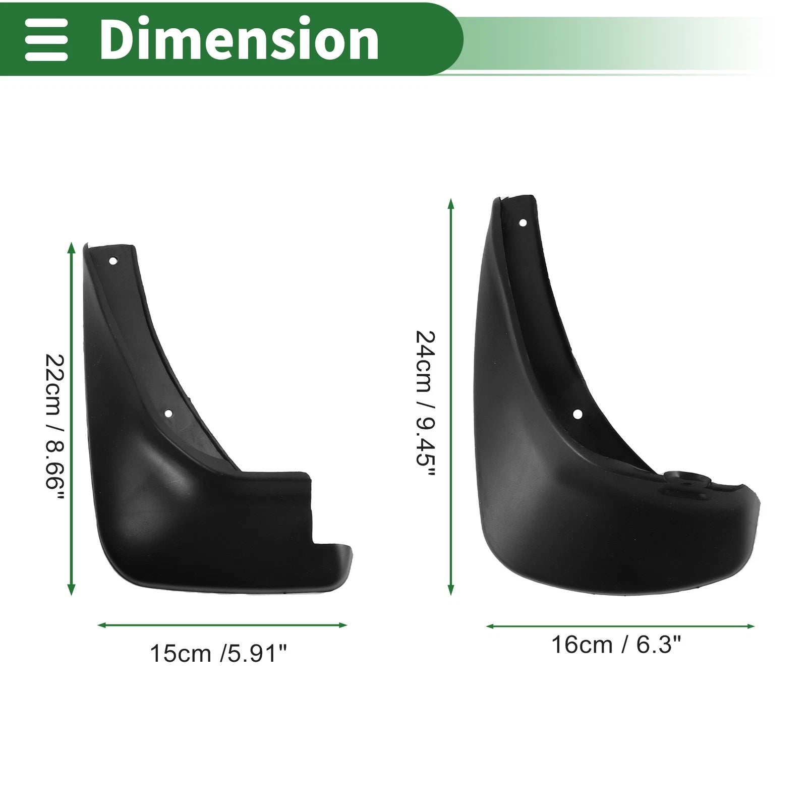 Mud Flaps Splash Guards Replacement for Hyundai Accent (2007–2010)