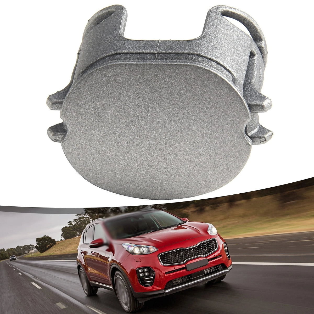 Silver ABS Roof Rack Cap Cover for Kia Sportage (2016–2021)