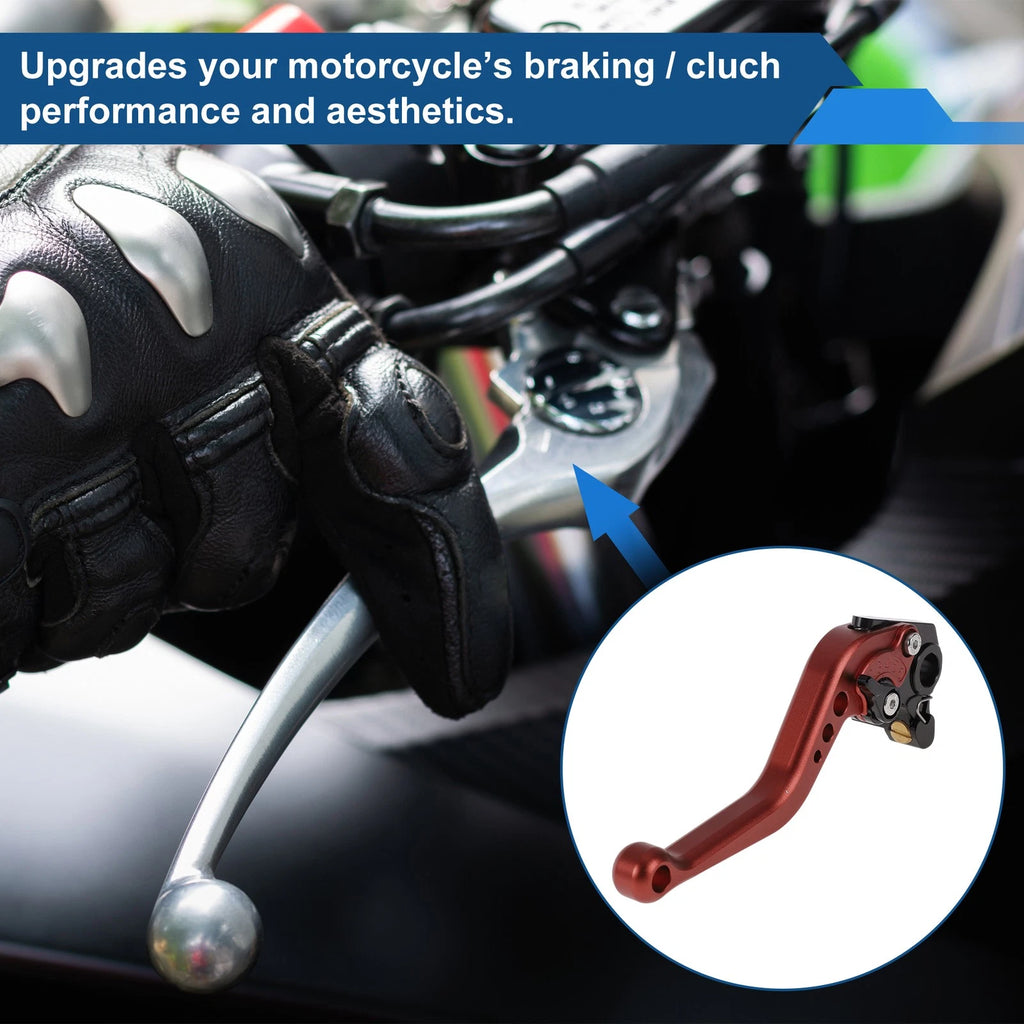 Adjustable Short Brake Clutch Levers for Ducati Hypermotard 796 (2010–2012) - Solid Red