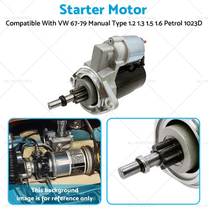 Starter Motor for VW Type 1.2 1.3 1.5 1.6 (1967–1979) 1023D