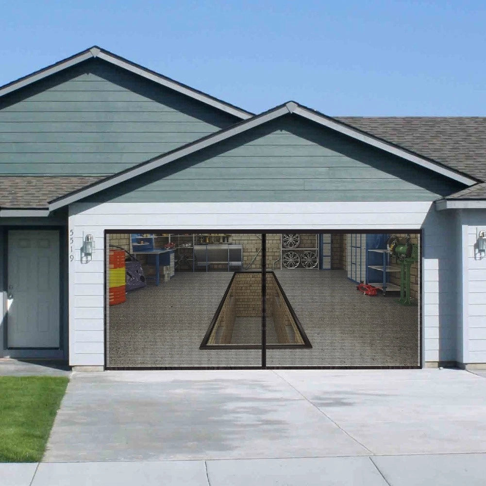 Indoor Garage Screen Door Insect Barrier Easy Installation System