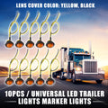 LED Trailer Marker Lights 24V Waterproof Yellow Set for Universal Trailers (10)