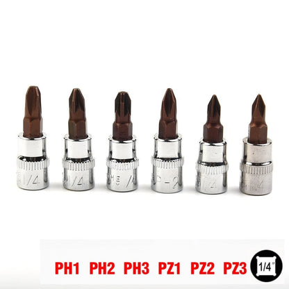 Bit Screwdriver Bit 38mm 6.35mm 1/4" Chrome Vanadium Steel PH1