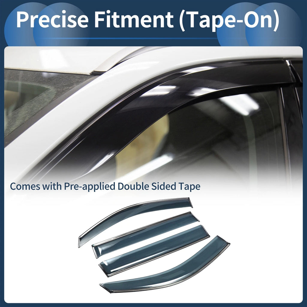 Window Deflectors Side Vent Visors 1 Set for Toyota Highlander (2008–2013)