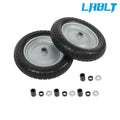 Set of 2 Solid Deck Wheels for LABLT (14.5x4-8) Black Toothed Tread