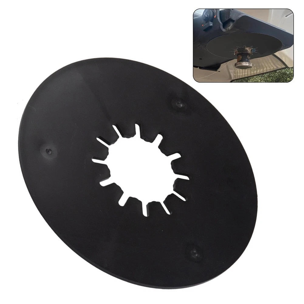 2 Pack 10in Black 5th Wheel Hitch Lube Plate for Smooth Kingpin Contact