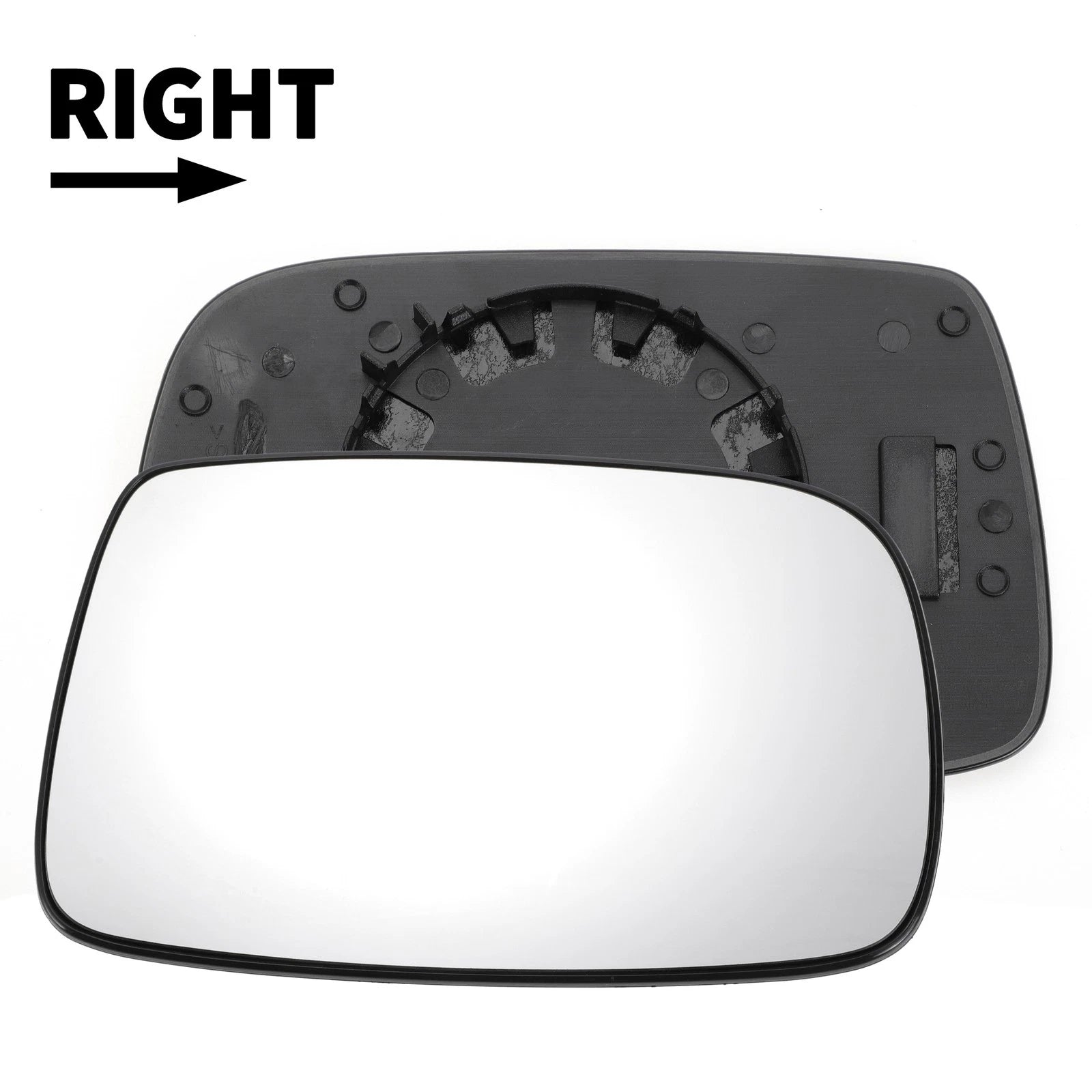 Right Side Mirror Glass White Back Non Heated for Toyota Yaris (1999–2003)